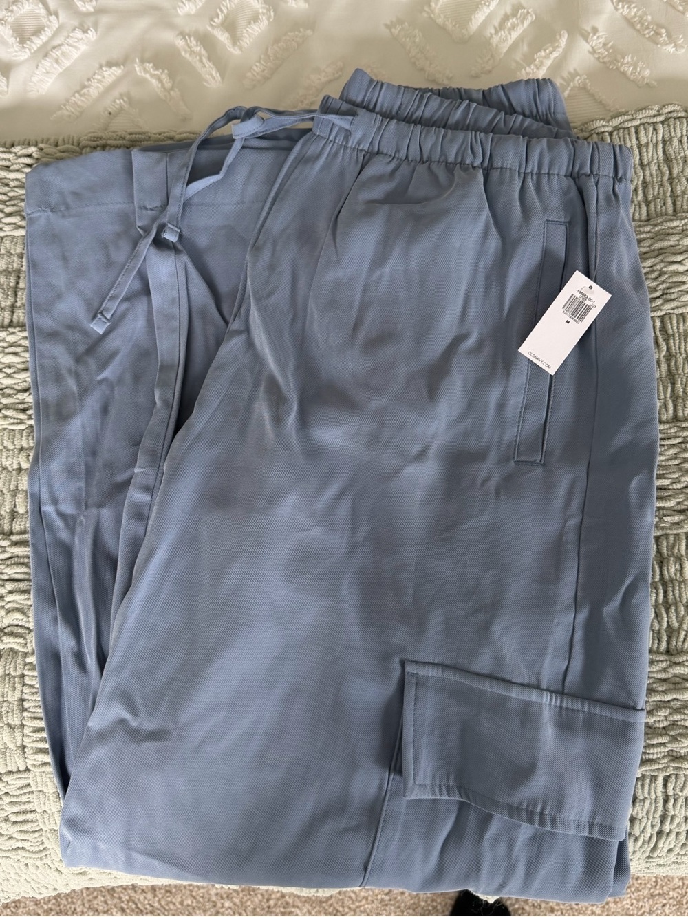 Old Navy Light Blue Wide Leg Cargo soft Pants